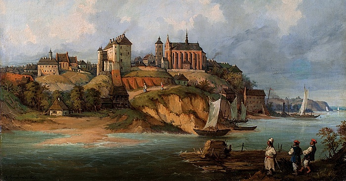 Klicke auf die Grafik für eine vergrößerte Ansicht  Name: Jozef_Szermentowski_Widok_Sandomierza_od_strony_Wisly.jpg Ansichten: 0 Größe: 297,3 KB ID: 3085022