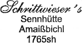 Klicke auf die Grafik für eine vergrößerte Ansicht  Name: Stempel Schrittwiesers Sennhütte 01.jpg Ansichten: 0 Größe: 17,2 KB ID: 3148449