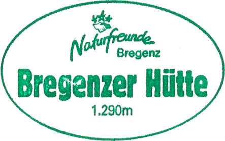 Ein Stempel der Bregenzer Hütte