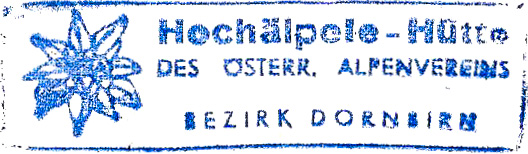 Ein Stempel der Hochälpelehütte