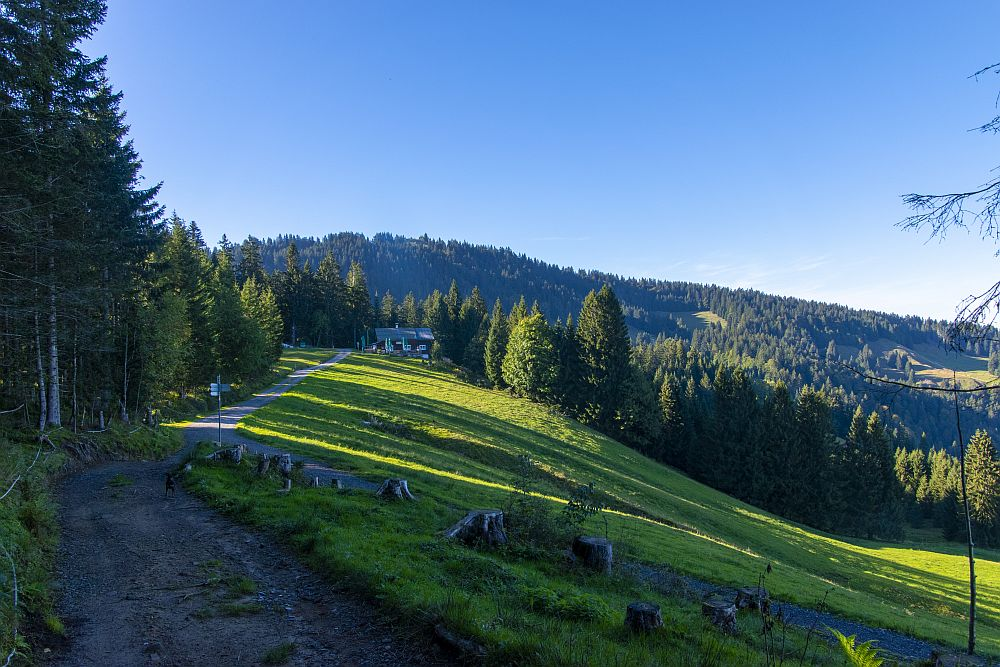 Die Lustenauer Hütte kommt in Sicht