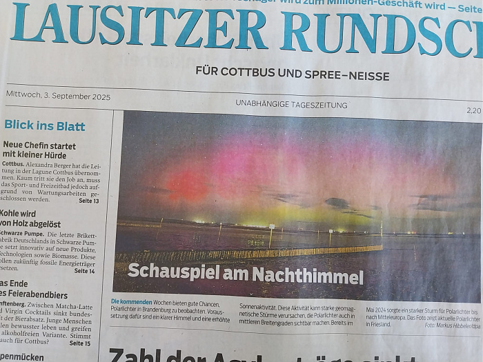 Klicke auf die Grafik für eine vergrößerte Ansicht

Name: Polarlicht 2025.jpg
Ansichten: 351
Größe: 627,8 KB
ID: 3344375